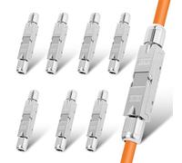 Hycago Lot de 8 connecteurs de câble réseau LSA CAT 7 sans outil, connecteurs RJ45 Cat7, connecteurs STP, coupleur montable sur le terrain, adaptateur d'extension pour câble de pose LAN, câble