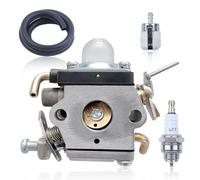 Hyceker Carburateur Kit avec Tuyau de Carburant, Bougie d'allumage,Filtre à Carburant pour Husqvarna 122C 122LDX 122LK Coupe-bordure, pour McCulloch T22LS T22LSC,Remplacement 581734301 574386701