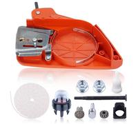 Hyceker Couvercle de Frein de Chaîne pour Tronçonneuses Echo CS370, CS400, CS-420ES, CS 370, 400, 402s, avec Carter de Pignon et le Jeu de Vis de Tension de Chaîne (C032000281, P021046210, P021017220)