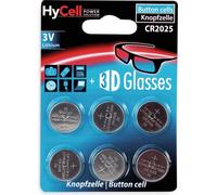 HyCell Piles Lithium CR2025 3V (6 pces) - Piles Bouton pour clés de Voiture, horloges, bips de Parking, Jouets électroniques, etc. - Piles universelles résistantes à Haute capacité