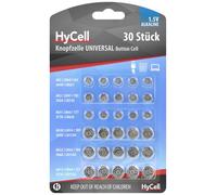 HyCell Jeu de piles bouton 5X AG 1, AG 3, AG 4, AG 10, AG 12, AG 13