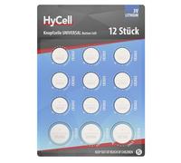 HyCell Jeu de Piles Bouton au Lithium CR2025 CR2032 CR2450, 12 pièces, Longue durée de Vie