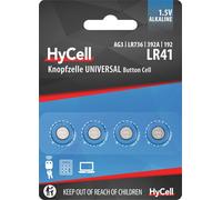 HyCell piles bouton alcalines LR41 1,5V, 4 pièces, pour horloge, balance et autres