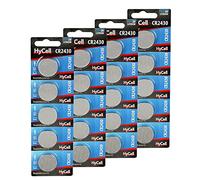 HyCell Piles Bouton CR2430 3V 275 mAh (Lot de 20) - Piles Plates Standard de qualité supérieure - Piles Boutons pour Ouverture de Garage, Balance, liseuse, thermomètre numérique, etc.