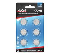 HyCell Piles Lithium CR2025 3V (6 pces) - Piles Bouton pour clés de Voiture, horloges, bips de Parking, Jouets électroniques, etc. - Piles universelles résistantes à Haute capacité
