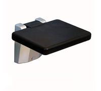 HYCH-Siège De Douche Rabattable Antidérapant Et Résistant À L'usure, Pliez Librement Ne Prend Pas De Place, Texture Douce Salle De Bains Tabouret Mural Pliant,Noir,20cm×26.5cm×37.5cm