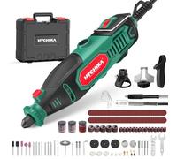 HYCHIKA 150W Outil Rotatif avec affûteuse de chaîne, 7 vitesses variables de 10 000 à 33 000 tr/min, avec 167 accessoires, pour le ponçage, le polissage, la découpe, le perçage et la gravure