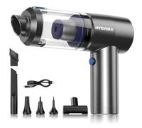 HYCHIKA Aspirateur à Main sans Fil - 19 kPa Mini aspirateur de Voiture - 2600mAh - Débit d'air - Moteur sans balais - Vidage de la poussière à Un Bouton - Filtre Lavable pour Voiture, canapé, Poils
