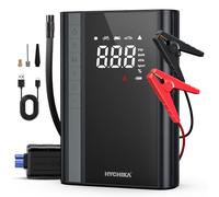 HYCHIKA Booster Batterie Voiture 1500A - Booster Batterie avec Gonfleur (6L Essence, 4L Diesel), Démarreur Batterie Voiture avec 18W Charge Rapide, Lampe de Poche, Jump Starter Portable