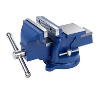 HYCHIKA Étau d'établi 100 mm 4 Inch, Etaux Pivotant à 360°, Etau de Table en Fonte, Mâchoires en Acier, Convient pour le Ponçage, le Perçage et le Polissage du Bois et du Métal