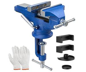 HYCHIKA Etau d'établi 80 mm，Etau de Table Pivotant à 360°, Etaux d Atelier Mini Etau Vice Convient pour le Meulage, le Perçage, le Polissage et les Opérations Manuelles à Petite échelle