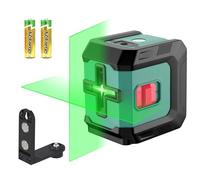 HYCHIKA Niveau Laser 15M, Autonivelant Laser Vert avec 3 Niveaux de Luminosité Réglables, Niveaux Laser avec Support pour Décoration de Maison, 2 Piles AA