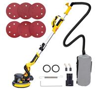 HYCHIKA Ponceuse Girafe avec Aspirante, Poignée Pliable Extensible, Ponceuse Murale avec Lumière LED, 6 Vitesses de Vitesse Variable, Diamètre du Disque de Meulage 214mm
