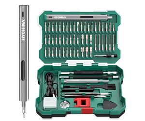 HYCHIKA Tournevis Electrique Precision Sans Fil, 67 en 1 Kit d'outils de Réparation, kit Tournevis de Precision Reparation Chargement USB & Éclairage LED, pour Téléphone Portable, Ordinateur Portable