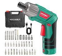 HYCHIKA Visseuse Sans Fil 6Nm, Visseuse Devisseuse sans Fil 2.0Ah 3.6V Avec 35 Accessoires, Lampe LED, Câble USB et Boîte de Rangement, Pour la Réparation et le Bricolage