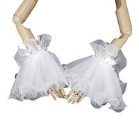 Hyclam Bracelets élastiques pour mariée en forme de cloche, charmantes fausses manches amovibles pour fête de mariage, poignets en dentelle blanche pour femme Poignets amovibles pour femme