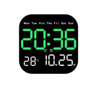 Hyclam Horloge Murale numérique contemporaine de avec Grand écran - Intensité Variable - Luminosité réglable - Parfaite pour n'importe Quelle pièce de Salon