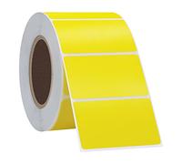 Hycodest Lot de 1 000 étiquettes thermiques directes de 5,7 x 3,2 cm, autocollants thermiques pour adresse d'expédition, étiquettes carrées pour imprimante d'étiquettes thermiques, jaune