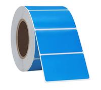 Hycodest Lot de 1 000 étiquettes thermiques directes de 5,7 x 3,2 cm, autocollants thermiques pour adresse d'expédition, étiquettes carrées pour imprimante d'étiquettes thermiques, bleu