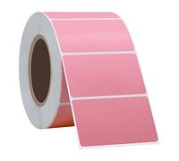 Hycodest Lot de 1 000 étiquettes thermiques directes de 5,7 x 3,2 cm, autocollants thermiques pour adresse d'expédition, étiquettes carrées pour imprimante d'étiquettes thermiques, rose