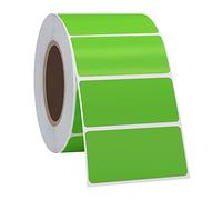 Hycodest Lot de 1 000 étiquettes thermiques directes de, autocollants thermiques pour adresse d'expédition, étiquettes carrées pour imprimante d'étiquettes thermiques (Green, 25x51mm)