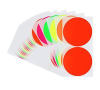 Hycodest Lot de 50 étiquettes autocollantes rondes fluorescentes avec code couleur - 7,6 cm