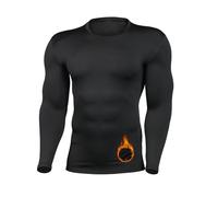 HYCOPROT Chemise Thermique pour Hommes Chauds Respirante Doublure Polaire Élastiques sous-Vêtements Thermiques Sport Chauffants Maillot de Corps Hiver de Ski pour Cyclisme Ski Moto Fonctionnels
