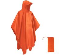 HYCOPROT Poncho de Pluie Imperméable Multifonctionnel 3 en 1, Léger 210T Oxford Réutilisable Cape de Pluie Avec Capuche, Poncho Pluie Avec Poche Poitrine pour Voyage, Randonnée, Camping, Pêche