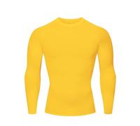 HYCOPROT Tee Shirt Compression Homme T-Shirt à Manches Longues Séchage Rapide Respirant pour Entraînement, Gym, Course à Pied