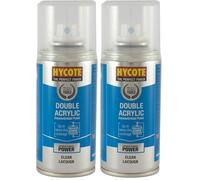 Hycote Peinture Acrylique Double en aérosol, Laque Transparente, 150 ML (Lot de 2)