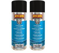 Hycote Peinture en Aérosol Noir Satiné, 400 ml (Lot de 2)