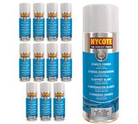 Hycote Peinture en aérosol pour voiture à séchage rapide, apprêt blanc, 400 ml (paquet de 12)
