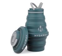 HYDAWAY Bouteille d'eau de voyage pliable de 500 ml - Sans BPA, anti-fuite, légère, réutilisable - Parfaite pour les voyages, la randonnée et l'hydratation quotidienne