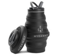 HYDAWAY Bouteille d'eau pliable, 500 ml avec couvercle rabattable | Ultra compacte, facile à transporter, silicone de qualité alimentaire