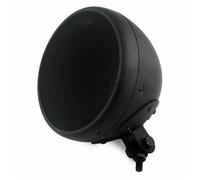 HYDBCNP Feux Additionels LED Lampe frontale LED chromée pour moto Harley Softail Heritage Fat Boy 1986 - 2019, 7 pouces, boîtier Plaque Phare Plaque Avant(Matte Black)