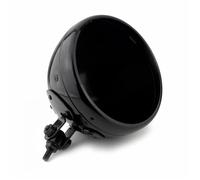 HYDBCNP Feux Additionels LED Lampe frontale LED chromée pour moto Harley Softail Heritage Fat Boy 1986 - 2019, 7 pouces, boîtier Plaque Phare Plaque Avant(Gloss Black)