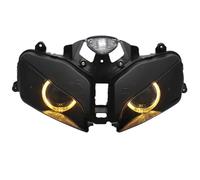 HYDBCNP Feux Additionels LED Phare assemblé pour moto CBR600RR F5 2003 2004 2005 2006, accessoire phare assemblé, lumière yeux du diable Plaque Phare Plaque Avant(Yellow Angel)