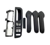 HYDBCNP Poignée de porte intérieure de remplacement avec enjoliveur de panneau de commande, compatible avec VW compatible avec Bora (côté gauche/droite).(6PCS-Black)