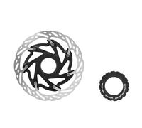 HYDBCNP Vélo de Frein à Tambour Rotor de Frein à Disque de vélo 140mm 160mm, Rotors flottants, Disque de Refroidissement Rapide, Dissipation Thermique pour VTT(Center Lock 140Black)