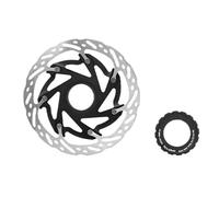 HYDBCNP Vélo de Frein à Tambour Rotor de Frein à Disque de vélo 140mm 160mm, Rotors flottants, Disque de Refroidissement Rapide, Dissipation Thermique pour VTT(Center Lock 160Black)