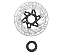 HYDBCNP Vélo de Frein à Tambour Vélo Centerlock Rotor 160mm disques de Frein VTT Route vélo hydraulique Disque Rotor 160mm Disque de Frein VTT pièce de vélo(MT860-Silver)