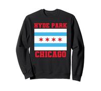 Hyde Park Chicago Illinois Flag Loop 773 312 Plat à Pizza Profond Sweatshirt