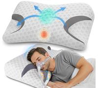 Hydomi CPAP Oreiller en mousse à mémoire de forme pour les personnes dormant sur le côté, apnée du sommeil, oreiller nasal adapté à tous les utilisateurs de masques, soutien orthopédique du cou pour