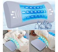 Hydomi Oreiller de soutien lombaire pour lit, oreiller en mousse à mémoire de forme en gel rafraîchissant pour les douleurs dans le bas du dos, coussin de soutien lombaire ergonomique pour le sommeil
