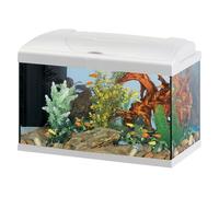 Hydor Aquarium 60L pour Poissons Tropicaux ou d'eau Douce, Aquarium Complet: Lampe LED, Filtre à 3 étapes Eau Cristalline, Chauffage, 60 x 31,5 x h 39,5 cm Blanc