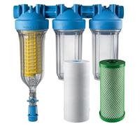 HYDRA BIG TRIO Scalemaster 1” Anticalcaire Filtre à eau Filtre à eau de fontaine ScaleArmor Filtre à eau domestique Chlore