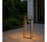 Lumisky Lanterne solaire HYDRA H32,5 cm - alu blanc, rechargeable, LED blanc chaud dimmable