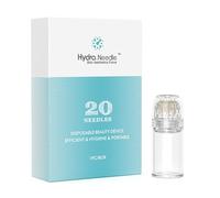 Hydra Derma Roller Micro Titane 20 Broches 1,5 mm, Rouleau à Aiguilles SANS SÉRUM pour le Soin Anti-âge de la Peau, la Stimulation de la Pousse des Lèvres, des Cheveux et de la Barbe