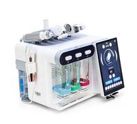 Hydra Diamond Petite machine à bulles 8 en 1 Hydrofacial Aqua Peel Appareil de soins de la peau du visage - Solution ultime de soins de la peau du visage avec brosse RF EMS, pulvérisateur, marteau à