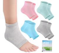 Hydra Lot de 4 paires de chaussettes hydratantes en gel anti-callosités pour femme avec 4 sachets de massage des pieds
